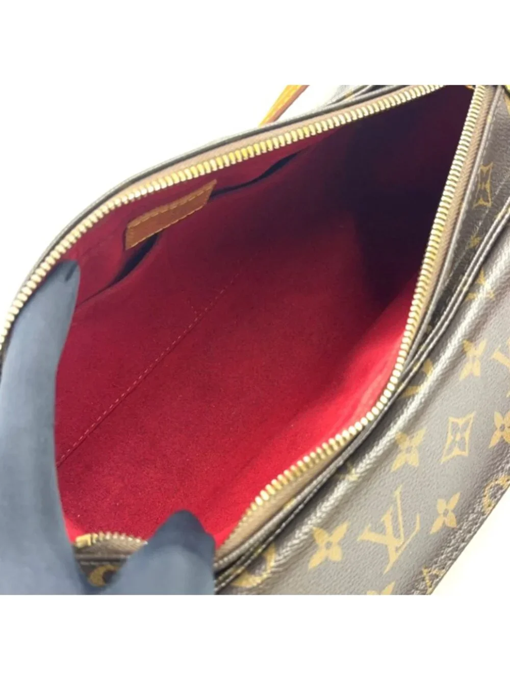 Louis Vuitton Viva Cite MM Monogram Blurry Leather Brown Shoulder Bag Gold